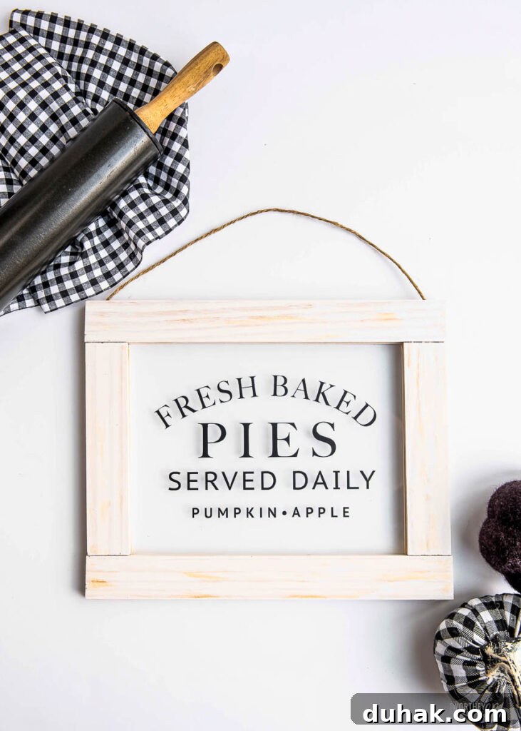Fresh-Baked Pie Sign Tutorial: Cricut Crafting Guide for Home Decor 10 Fresh Baked Pies Sign