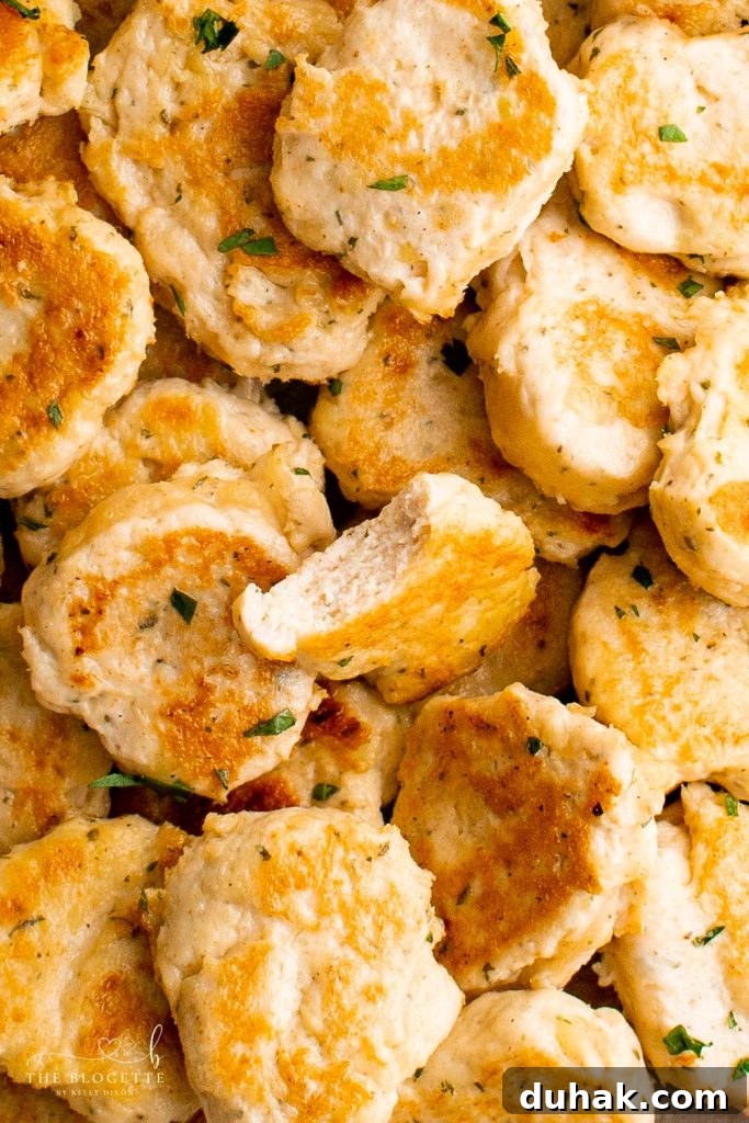 Homemade Chicken Nuggets that are not only healthier than McNuggets, but they're also addicting! Skip the drive-through for chicken McNuggets, because these are the BEST chicken nuggets you can make at home! 