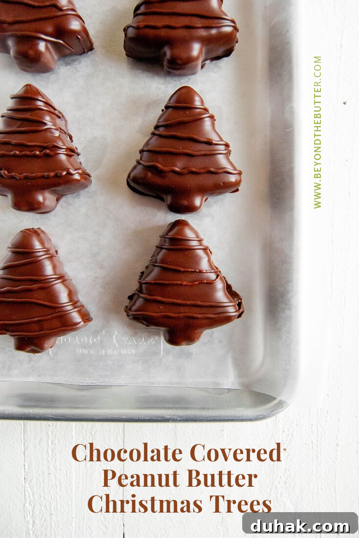 Chocolate-Covered Peanut Butter Christmas Tree Treats 6 Chocolate Covered Peanut Butter Christmas Trees | All Images © Beyond the Butter, LLC