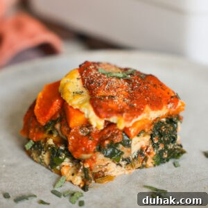 butternut squash lasagna on plate