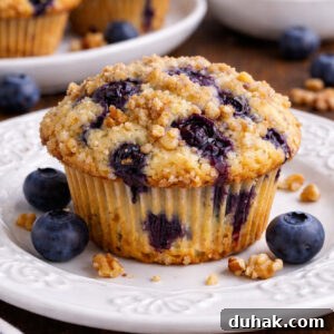 Blueberry Walnut Muffins on a white plate