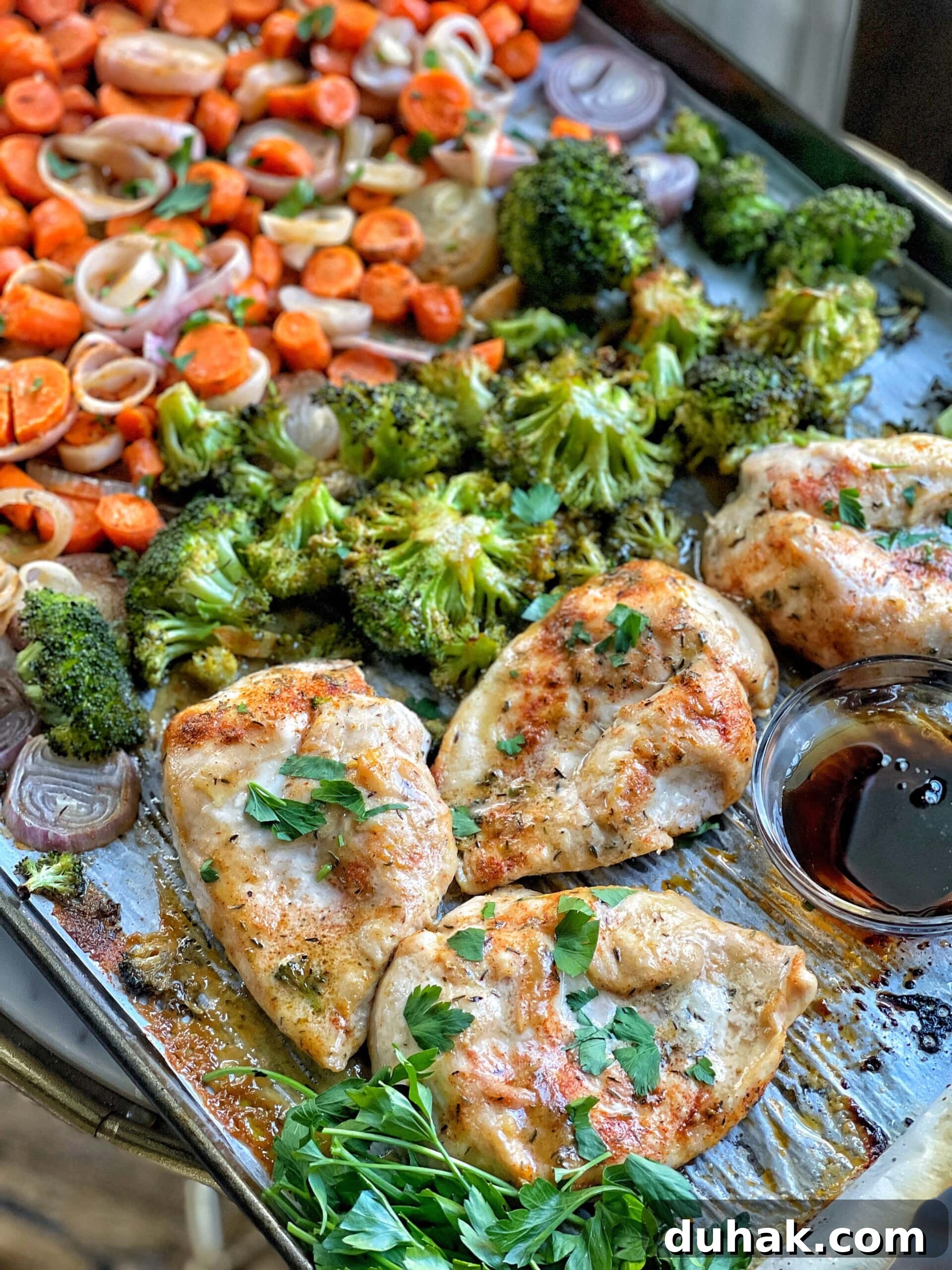 Maple Dijon Sheet Pan Chicken with Roasted Vegetables 2 maple dijon sheet pan