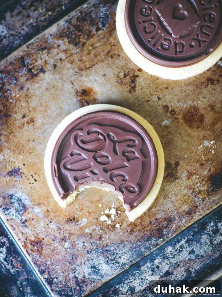 homemade chocolate topped shortbread cookies -- vegan, gluten-free