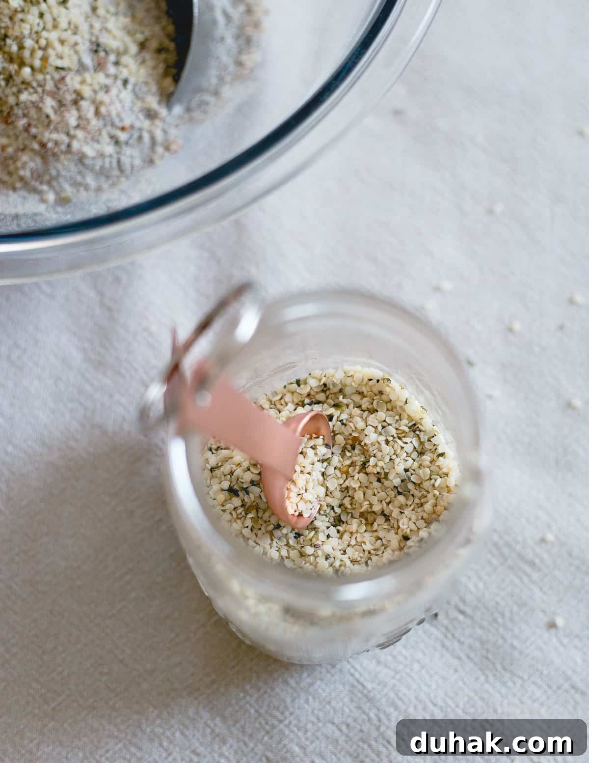 Hemp seeds add a nutritional boost to these pineapple buckwheat pancakes.