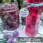 making chive vinegar
