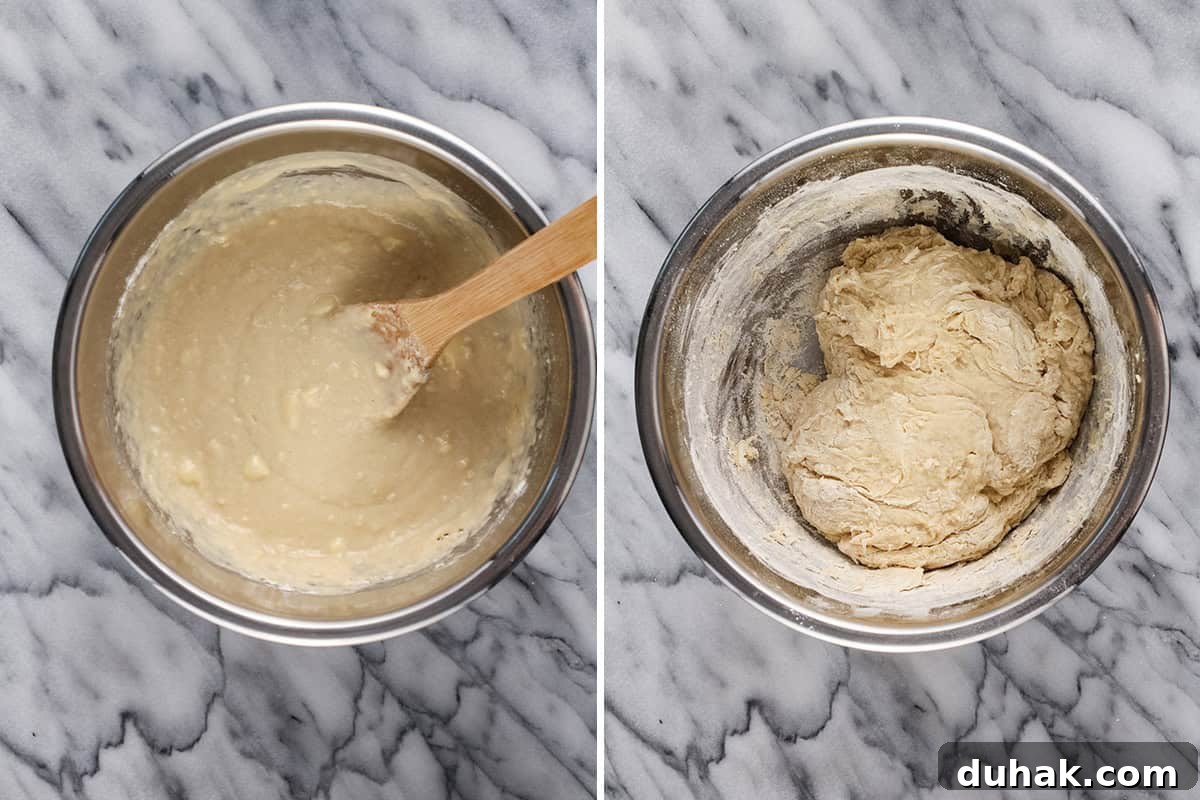 Cheese Zombies: How to Make Creepy Savory Appetizers for Parties 5 shaggy dough mixed in bowl