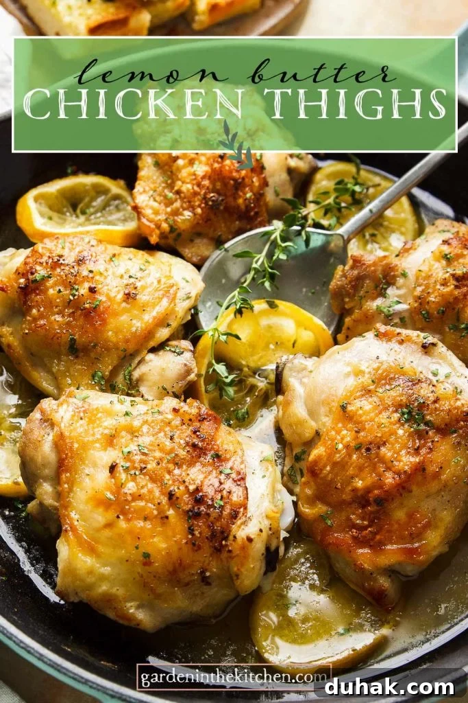 Crispy Lemon Butter Chicken Thighs with Garlic and Herbs 6 Lemon Butter Chicken Thighs