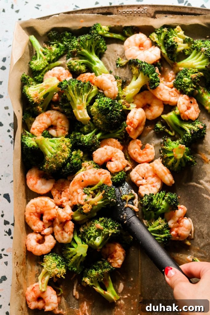Whole30 and Paleo Sweet and Sour Shrimp with Broccoli — Sheet Pan Meal 4 paleo sweet and sour shrimp on a sheet pan