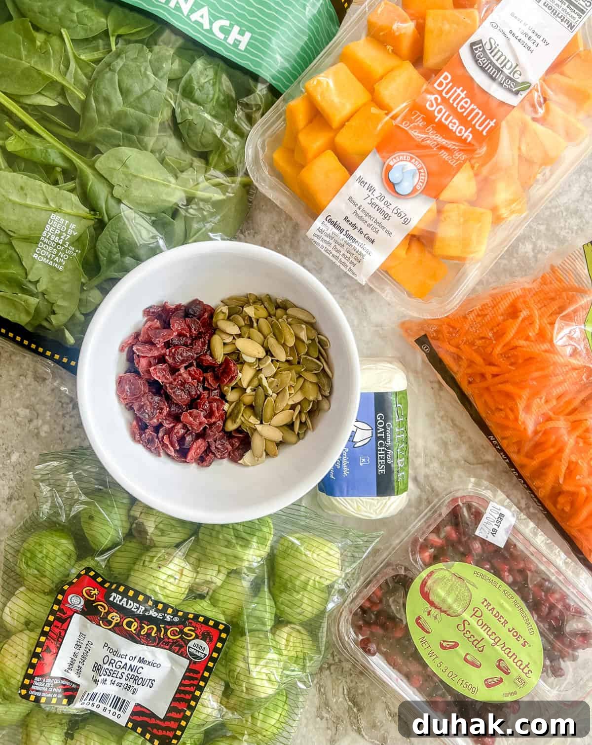Autumn Harvest Salad with Maple Vinaigrette and Roasted Squash 3 Fall harvest salad recipe ingredients.