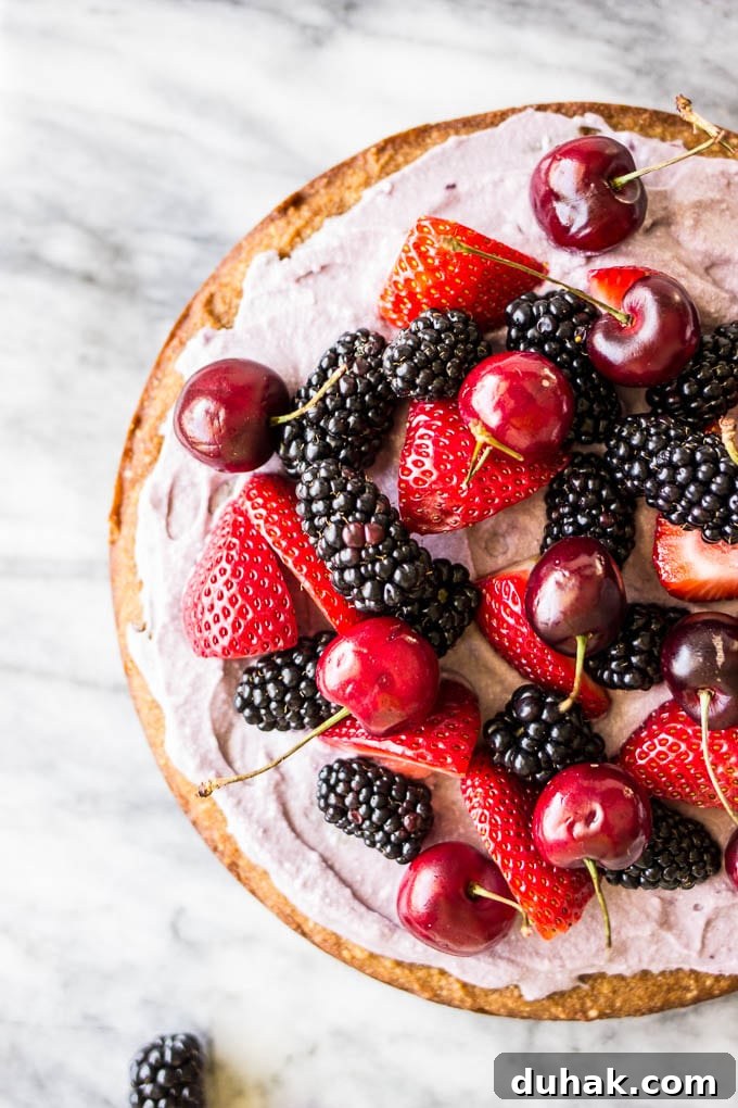 cake with fruit on top
