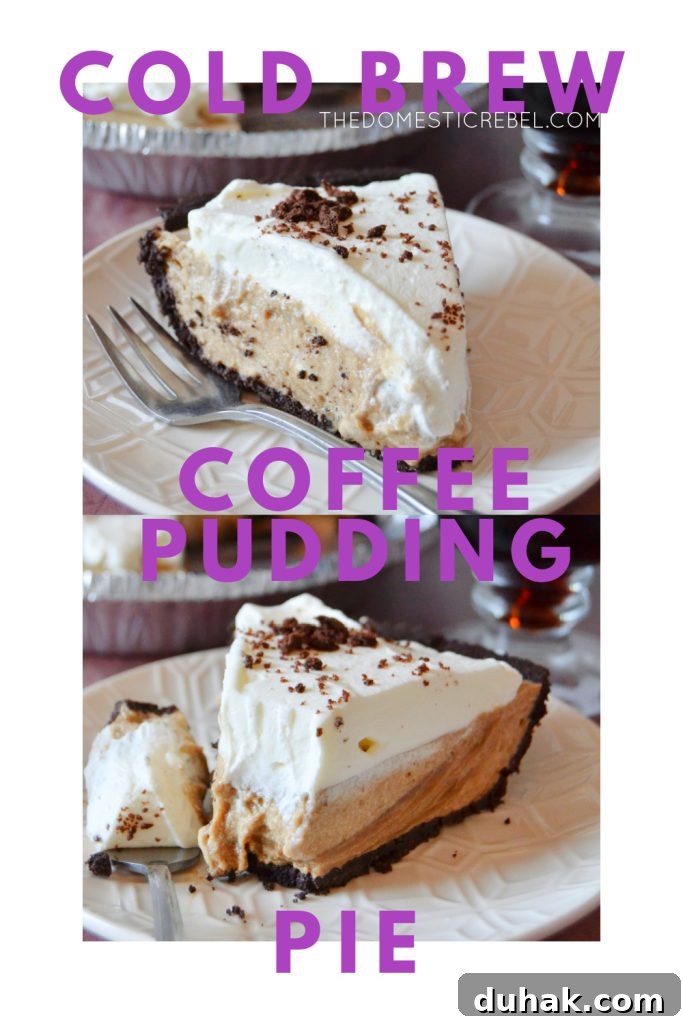 Cold Brew Coffee Pudding Pie Recipe for Coffee Lovers 8 cold brew coffee pudding pie photo collage
