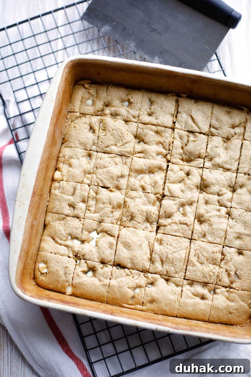 Peppermint White Chocolate Chickpea Blondies — Gluten-Free Treat 6 img 23621 11