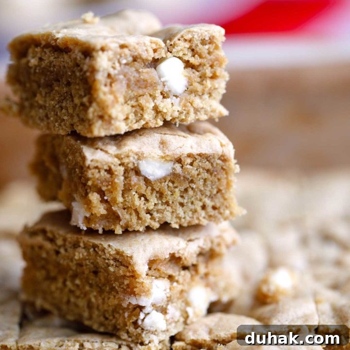 Peppermint-White Chocolate Chickpea Blondies