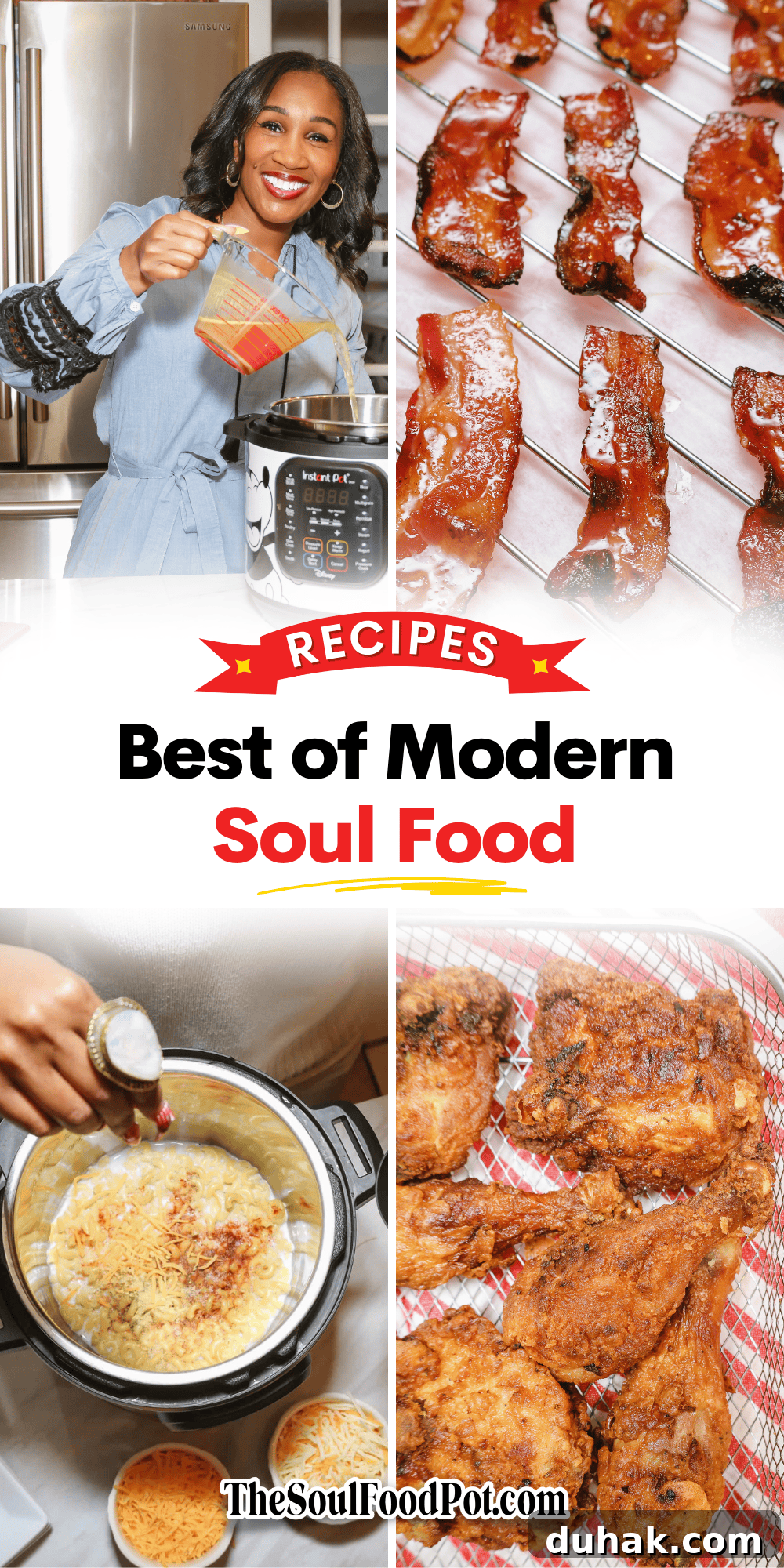 Top Modern Soul Food Recipes You’ll Love 23 Best of Modern Soul Food Recipes by The Soul Food Pot®, featuring Instant Pot cooking, Million Dollar Bacon, pressure-cooker creamy mac and cheese, and crispy air-fried chicken — legacy Black food culture reimagined for modern kitchens.