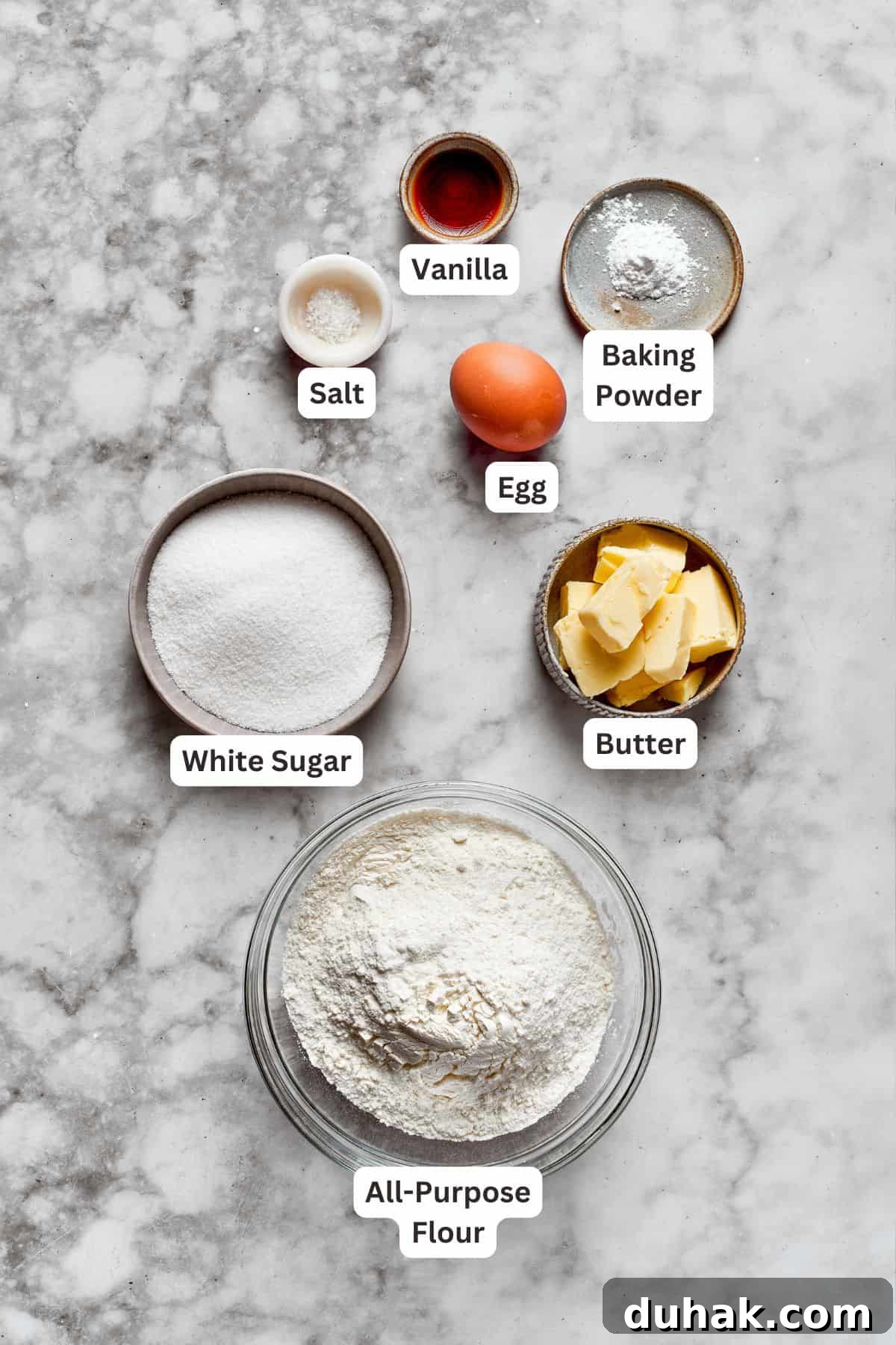 Ingredients for melted snowman cookie cookies.