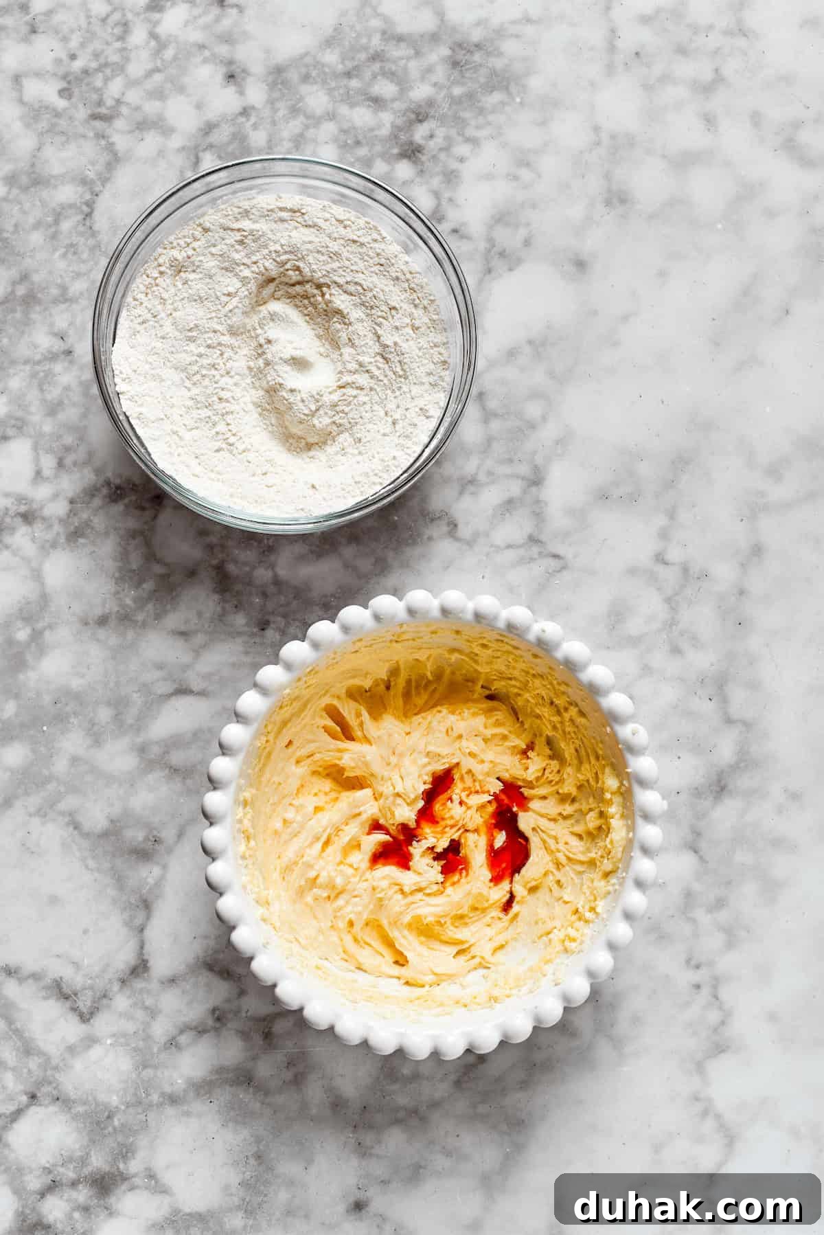 Vanilla is added to cookie dough.