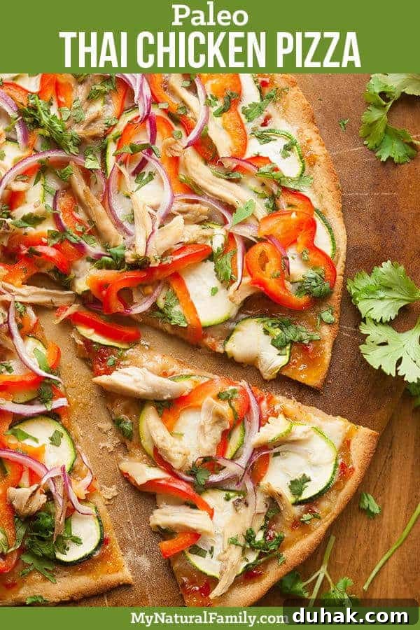 Chicken & Thai-Inspired Almond Flour Pizza Recipe 2 Thai Chicken Paleo Almond Flour Pizza Crust Recipe