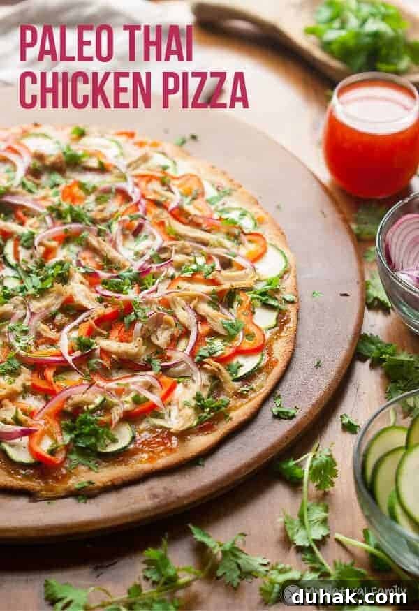 Chicken & Thai-Inspired Almond Flour Pizza Recipe 3 Paleo Thai Chicken Pizza Recipe