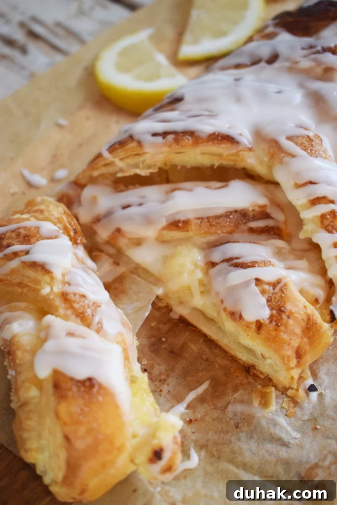 Lemon Cream Cheese Danish Recipe: Flaky Pastry with Zesty Filling 19 freshly baked lemon cream cheese danish