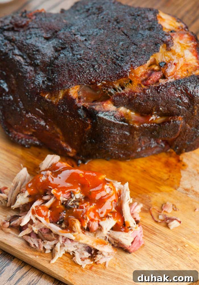 smoked pork butt and pulled pork