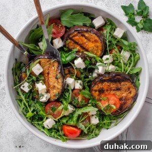 Smoky Roasted Eggplant Salad with Garlic and Herbs 11 grilled aubergine salad with feta.