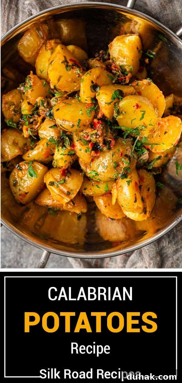 Spicy Calabrian Potatoes with Garlic and Chili Peppers 11 titled image (and shown): calabrian potatoes recipe