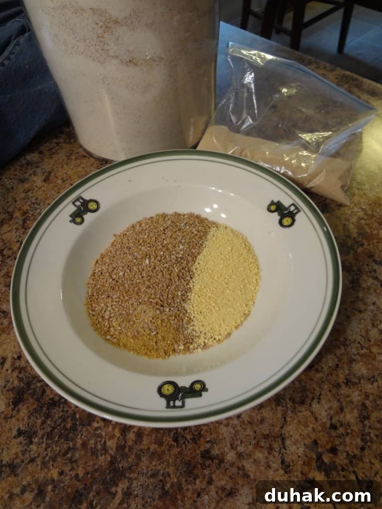 homemade bread ingredients in a bowl