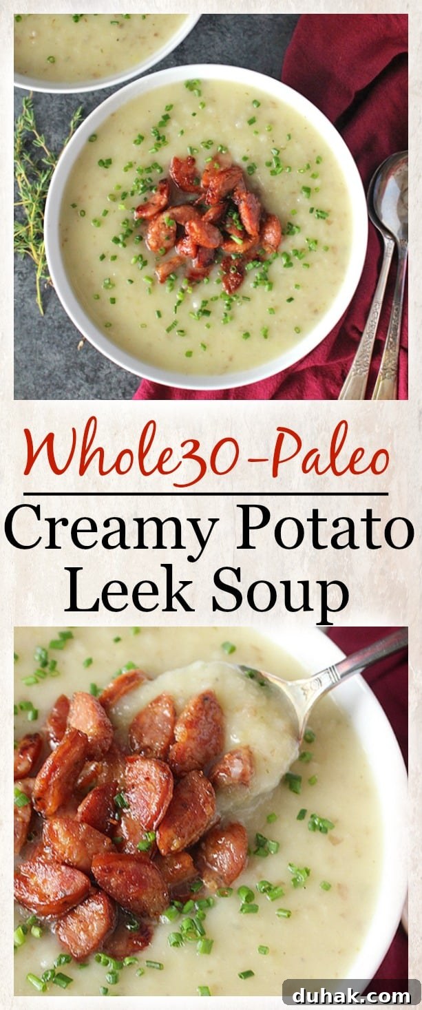 Paleo Creamy Potato Leek Soup