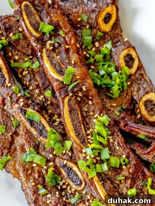 picture of korean grilled flanken ribs on a plate