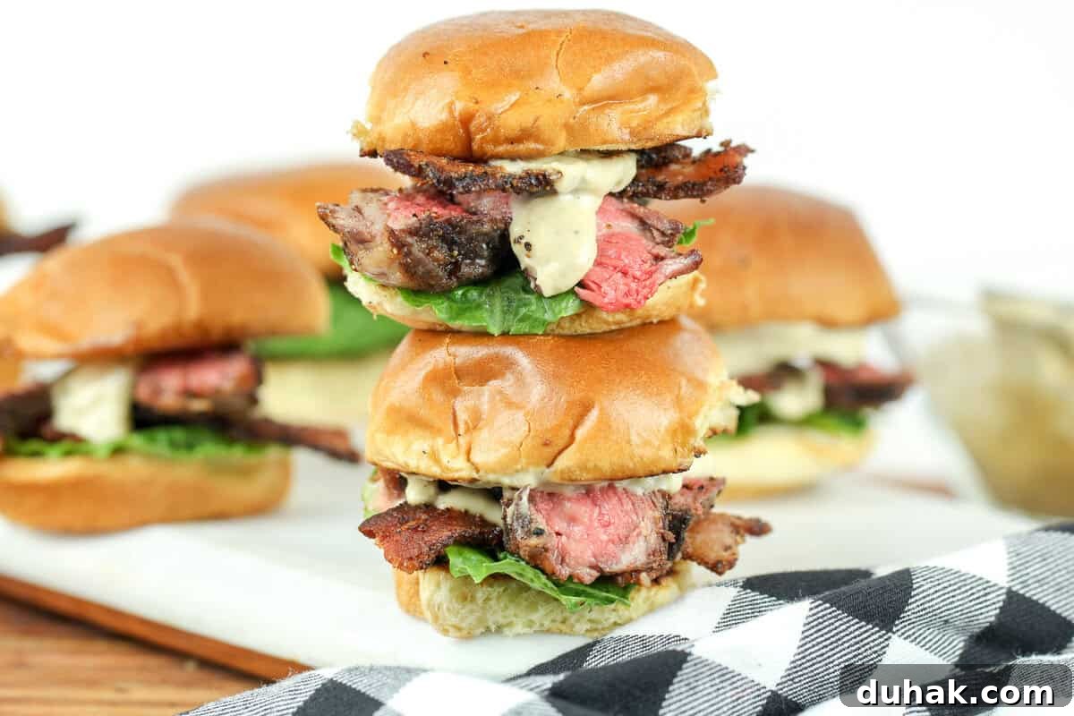 Rib-Eye Sliders with Garlic Parmesan Cream Sauce Recipe