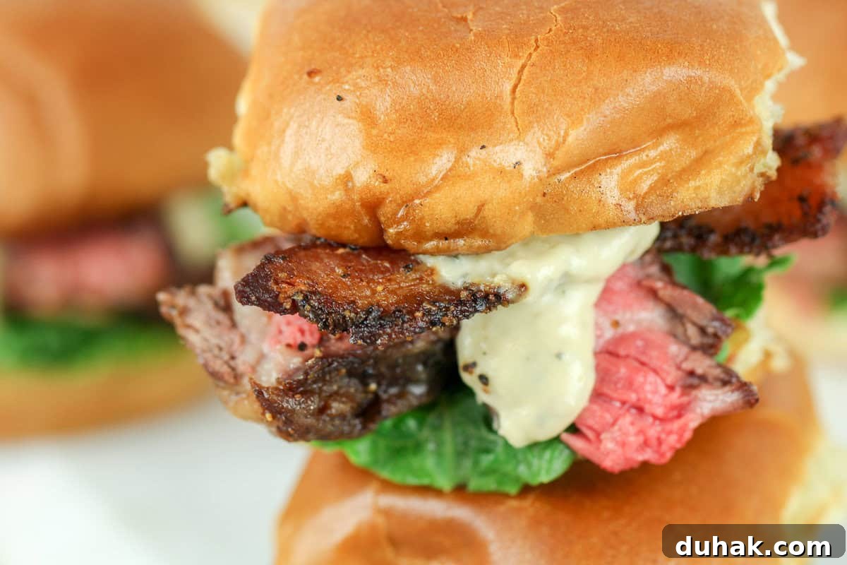 Rib-Eye Sliders with Garlic Parmesan Cream Sauce Recipe