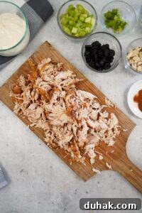 Bring the chicken in and shred