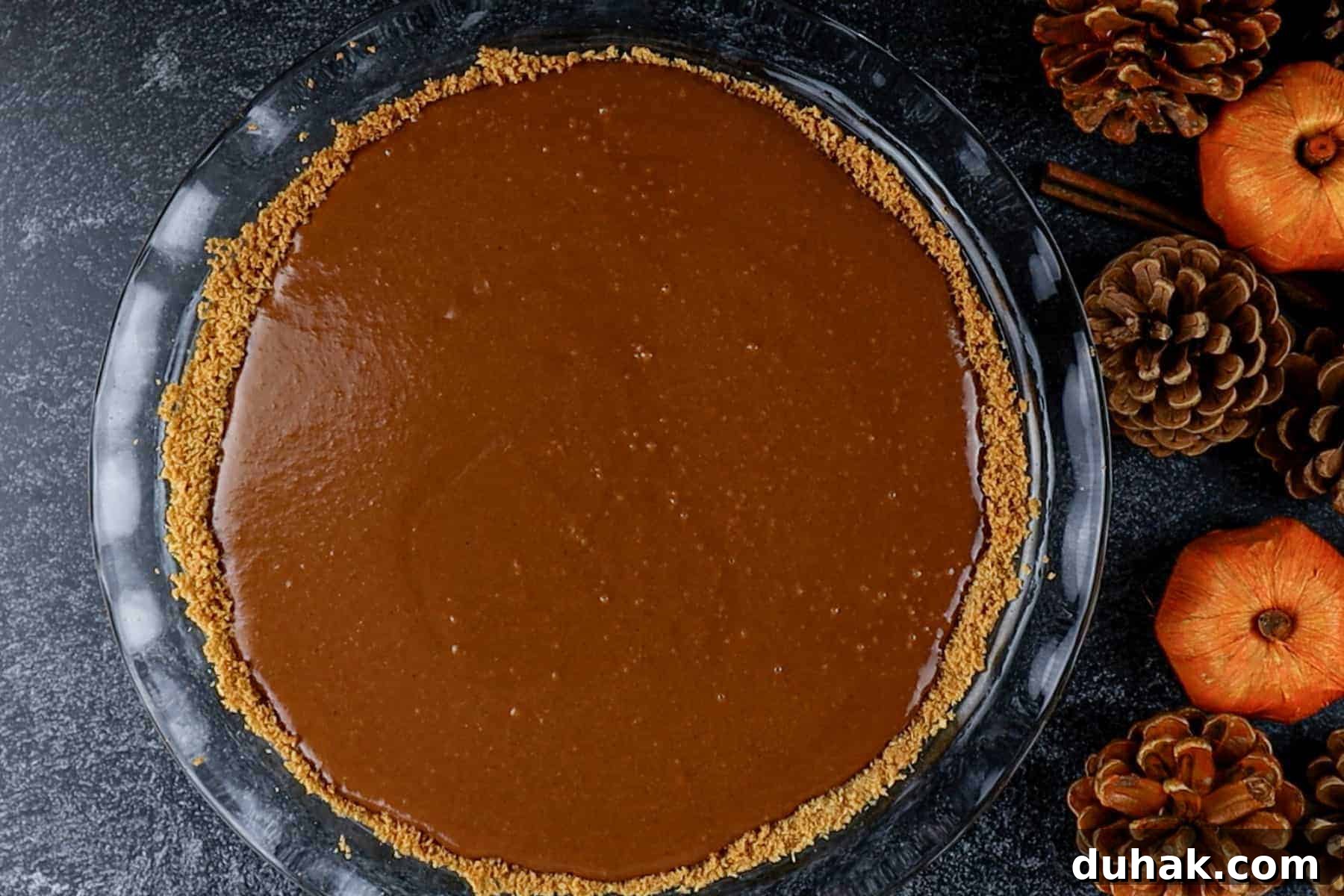 Decadent Chocolate Pumpkin Pie Recipe for Fall Desserts 12 pie filling in pie crust