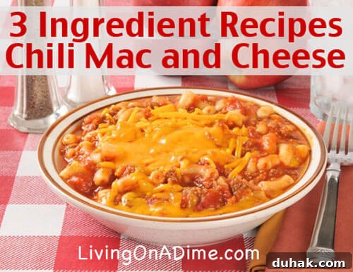 3-Ingredient Chili Mac & Cheese with Buttery Peas and Zucchini 2 3 Ingredient Recipes - Chili Macaroni and Cheese, Buttery Peas and Zucchini