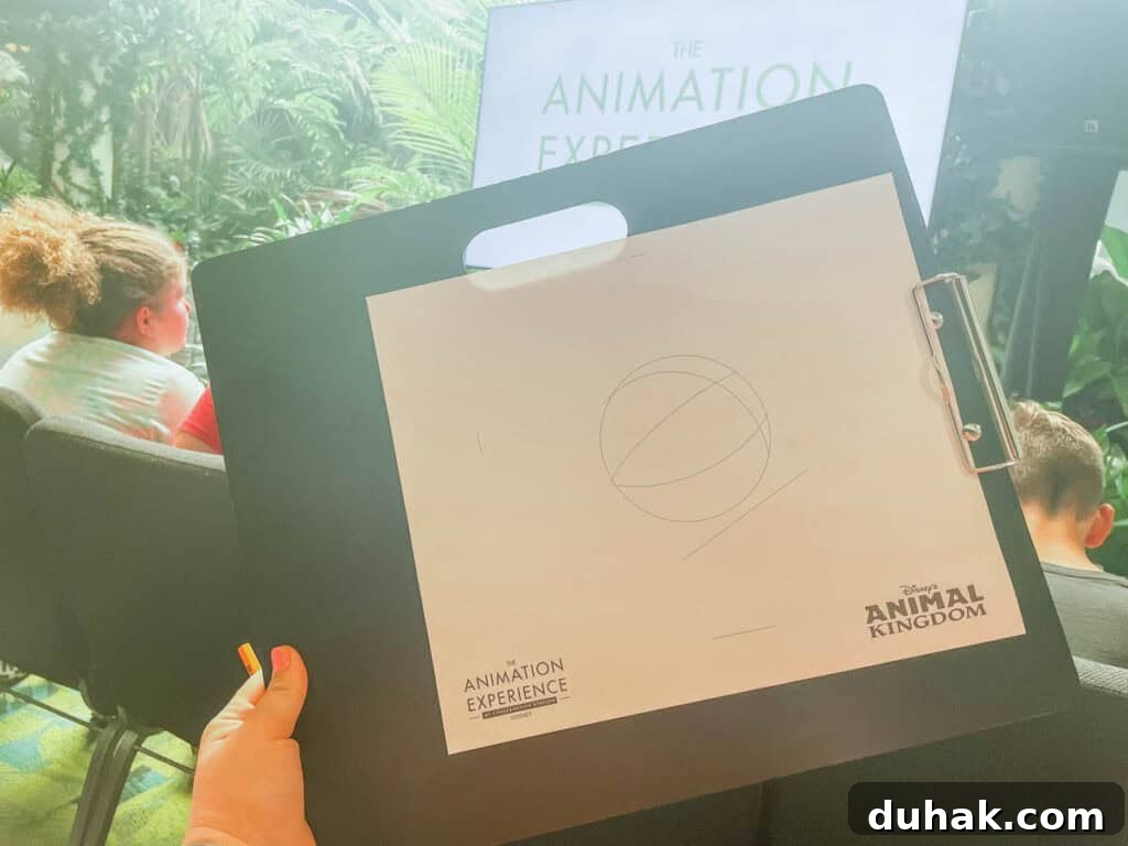 Drawing at the Animation Experience at Conservation Station.
