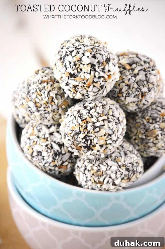 Toasted Coconut Truffles from What The Fork Food Blog | @WhatTheForkBlog | whattheforkfoodblog.com