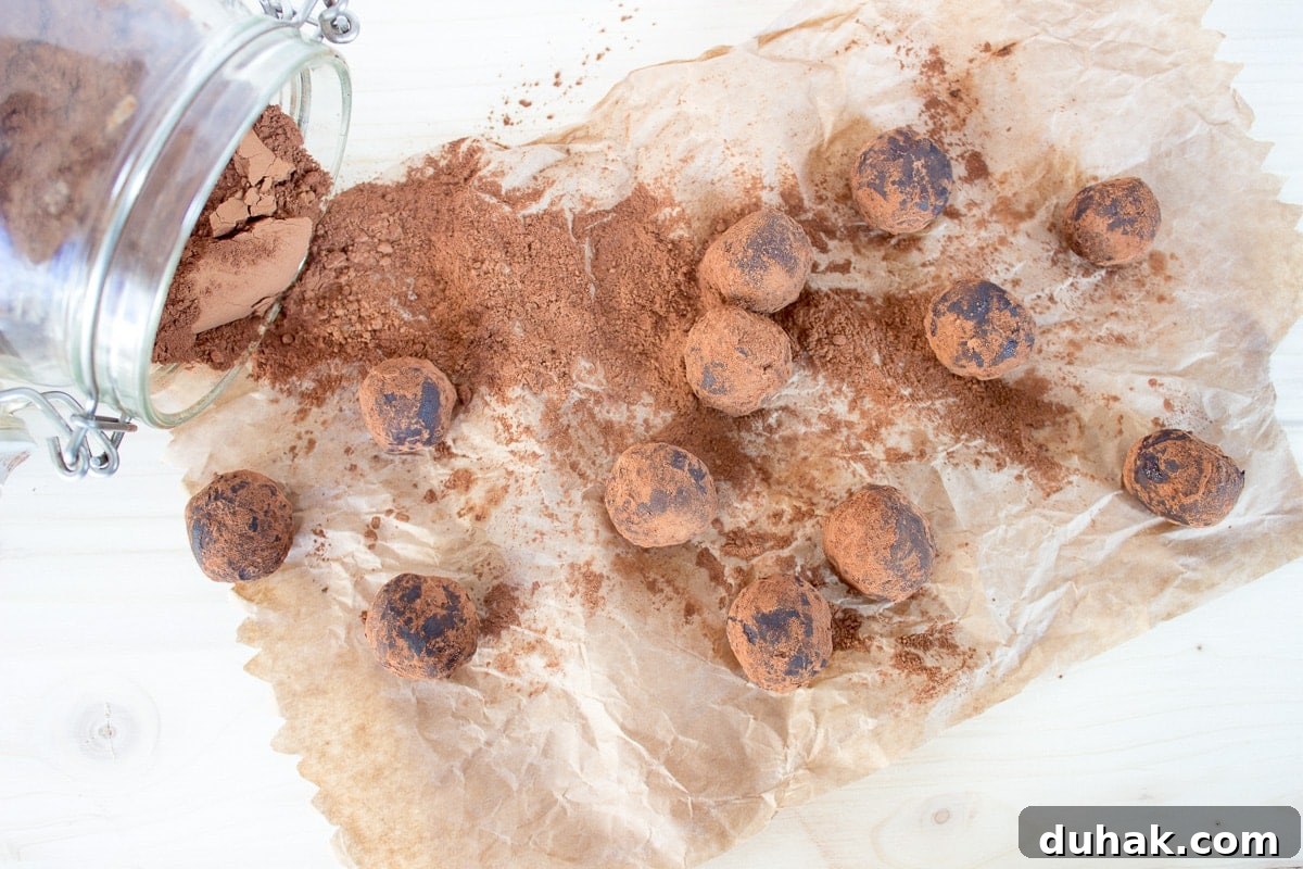 Chocolate Cinnamon Balls on a plate