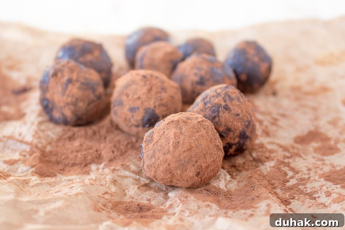 Chocolate Cinnamon Balls - stacked