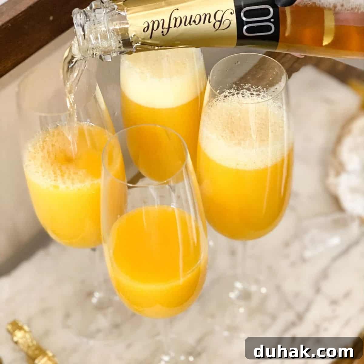 Virgin Mimosa Recipe in glass cups