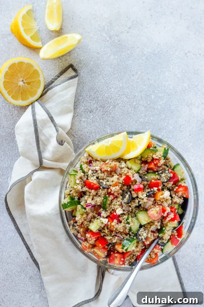 Greek-Style Quinoa Salad with Feta, Cucumber & Olives 4 Greek quinoa salad