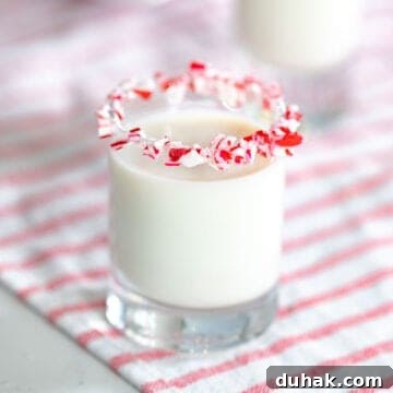 Rumchata candy cane shot.