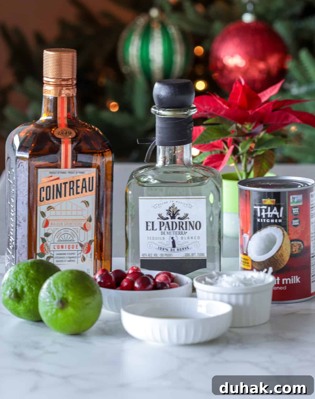 White margarita ingredients.