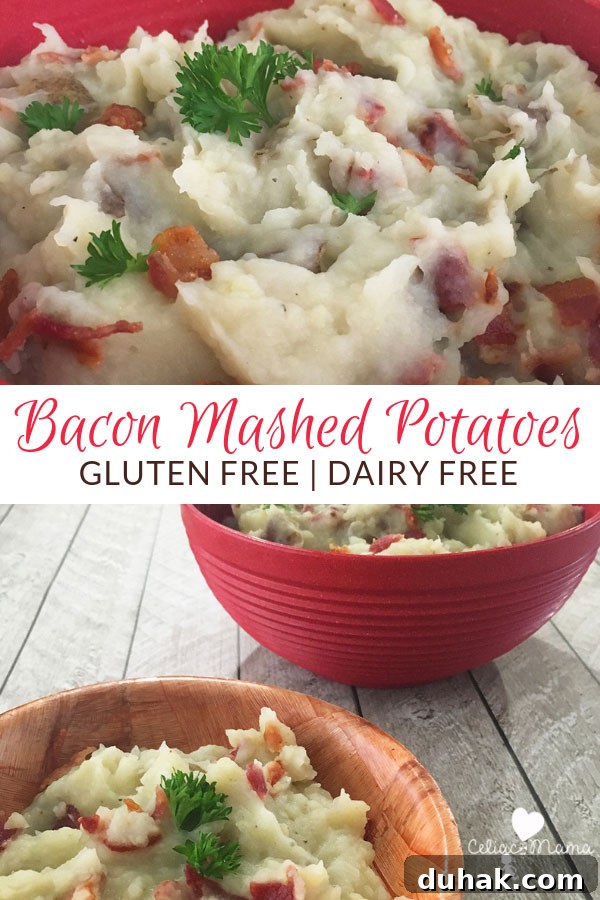 Creamy Dairy-Free Mashed Potatoes with Crispy Bacon 6 dairy-free-mashed-potatoes-celiac-mama-pin