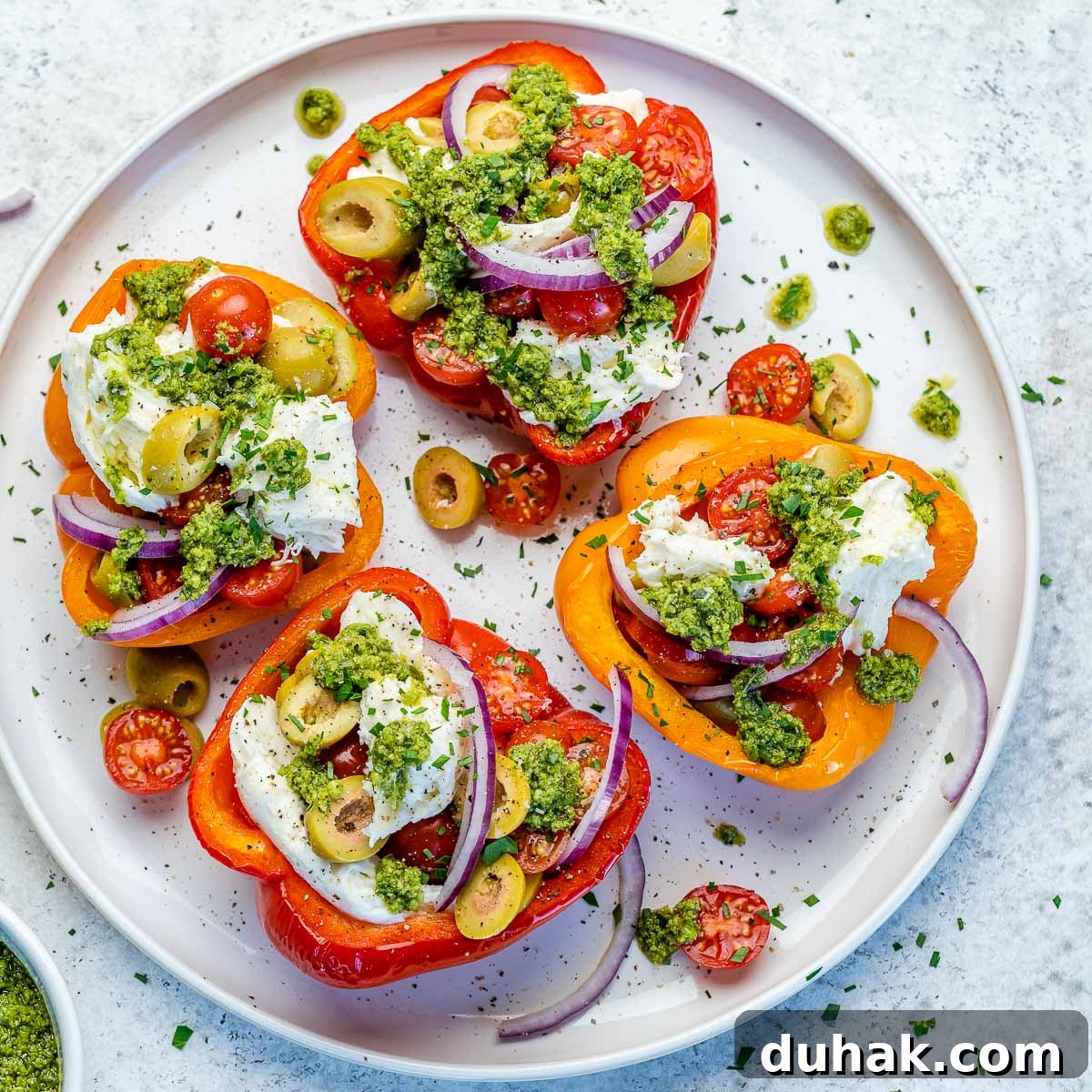 Baked Bell Peppers Stuffed with Creamy Burrata 5 img 37978 4