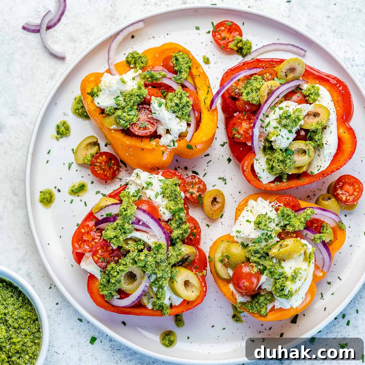 Baked Bell Peppers Stuffed with Creamy Burrata 6 img 37978 5