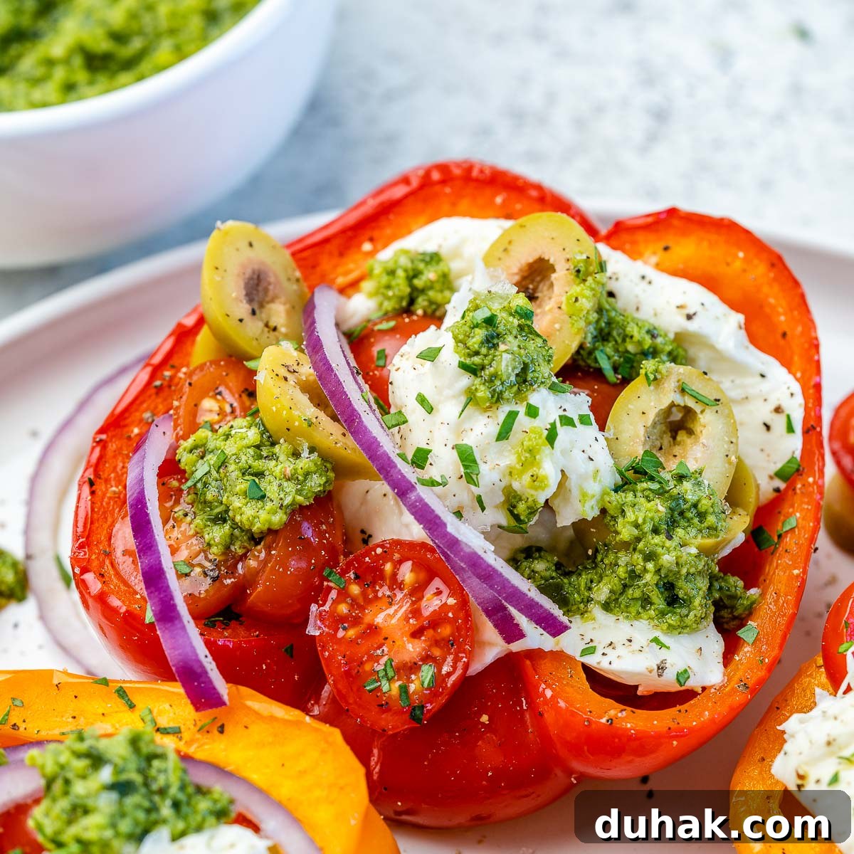 Baked Bell Peppers Stuffed with Creamy Burrata 7 img 37978 6