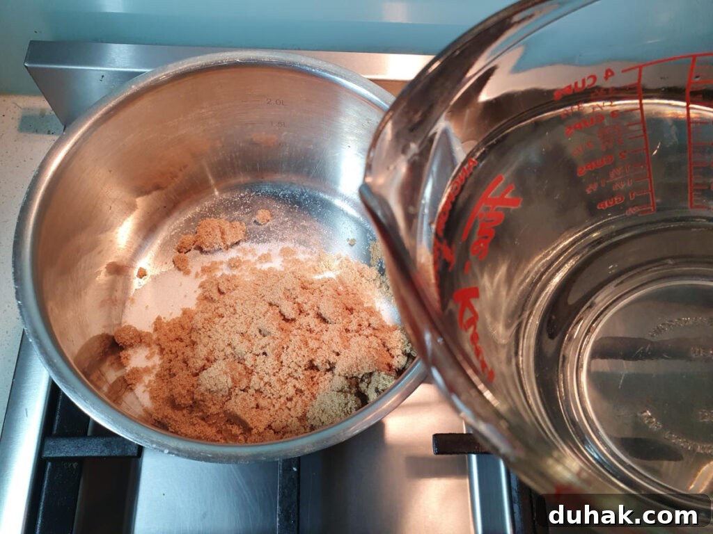 How to Make Homemade Cola Soda from Scratch 6 adding water to saucepan.