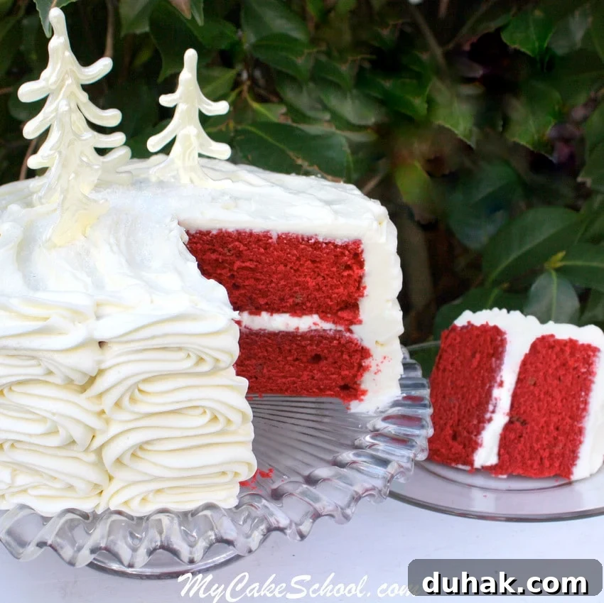 You will love this Scratch Red Velvet Cake Recipe! Moist, delicious, and flavorful! DELICIOUOS scratch Red Velvet Cake Recipe by MyCakeSchool.com