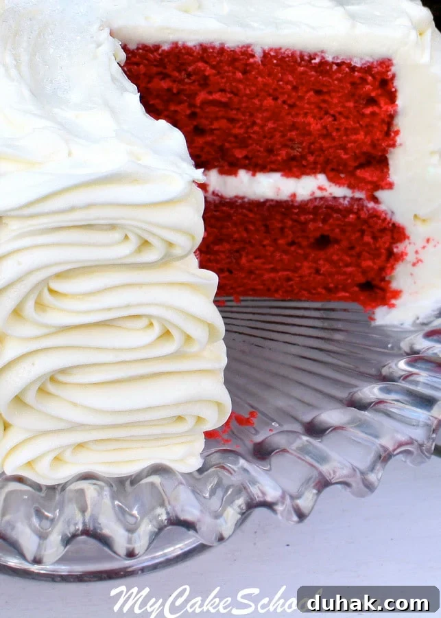 You will love this Classic Scratch Red Velvet Cake Recipe! Moist, delicious, and flavorful! The BEST Classic Red Velvet Cake Recipe from scratch by MyCakeSchool.com!