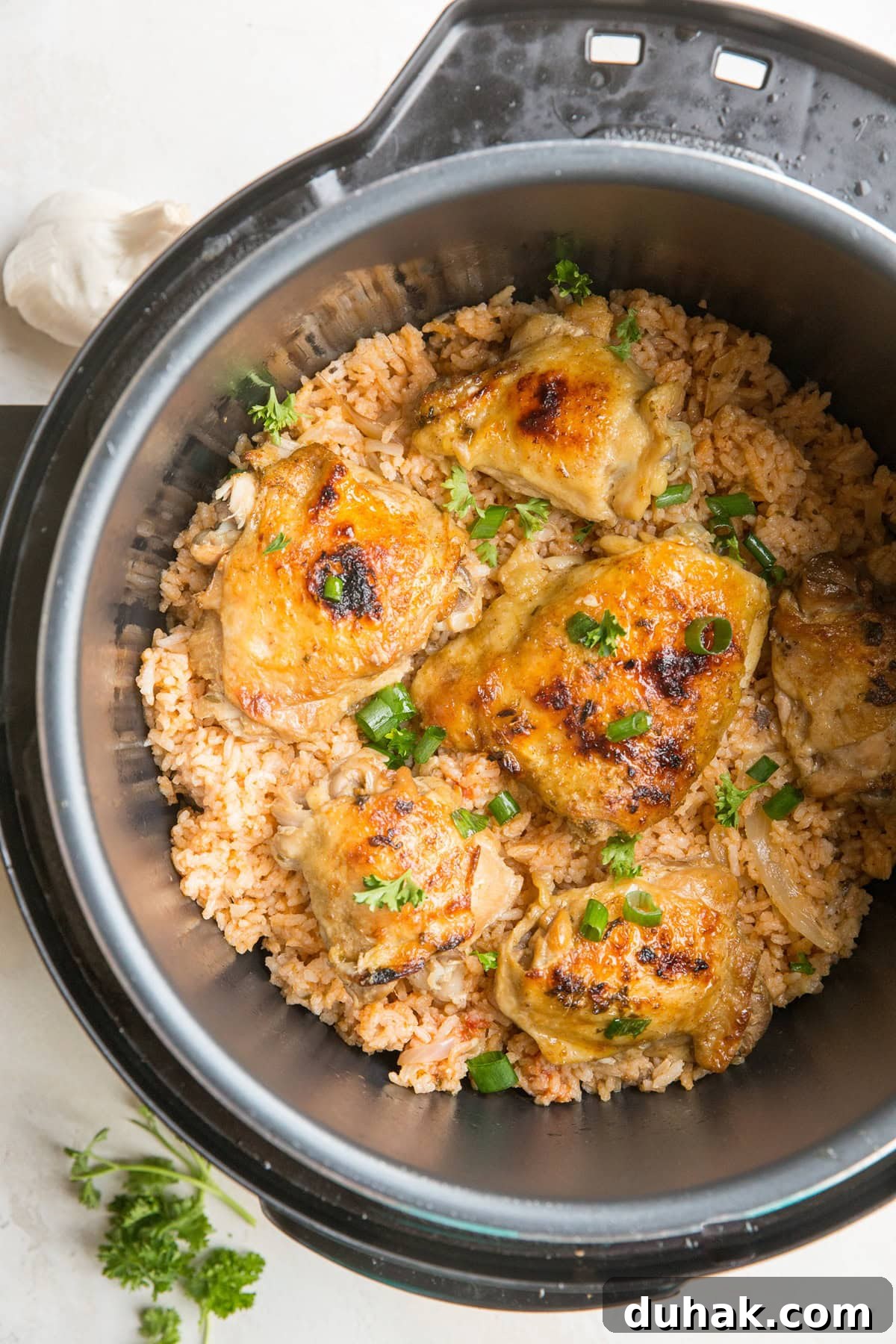 Instant Pot Chicken Spanish Rice: Flavorful One-Pot Dinner 4 Quick and Easy Instant Pot Spanish Rice with Chicken - a super flavorful dinner recipe with perfectly tender chicken